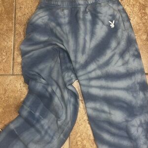PLAYBOY Blue Tie-Dye Sweatpants Relaxed Fit